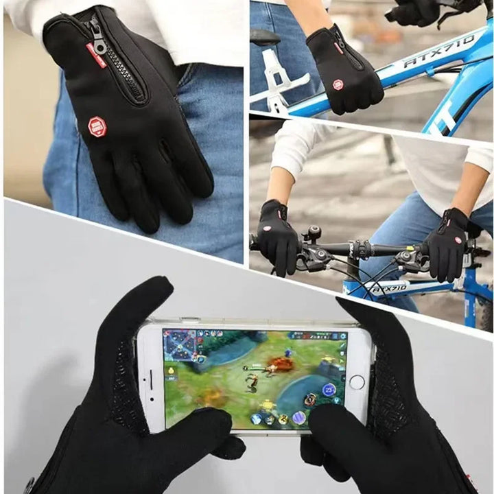 Touchscreen Motorradhandschuhe beheizt mit Fleecefutter