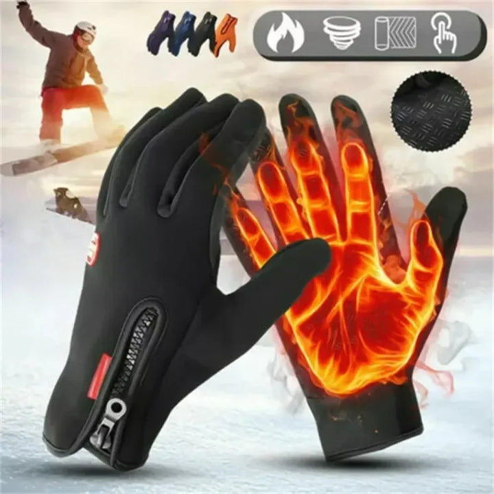 Touchscreen Motorradhandschuhe beheizt mit Fleecefutter