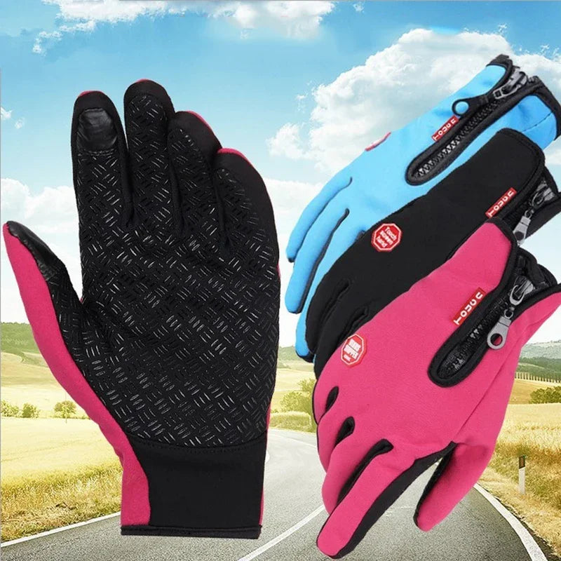 Touchscreen Motorradhandschuhe beheizt mit Fleecefutter